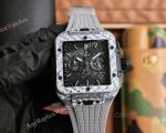 Best Copy Hublot Square Bang Unico King Quartz Movement 45mm Carbon Fiber